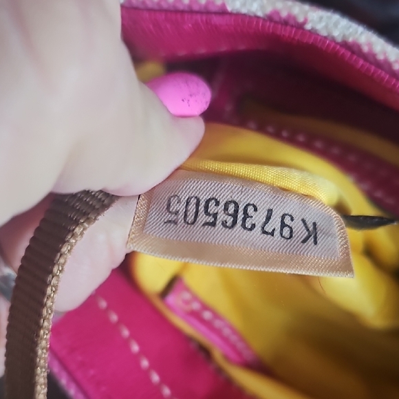 Dooney & Bourke Pink and White Geometric Tote - Picture 7 of 7